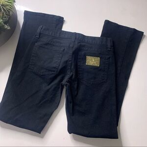 Black Label Ralph Lauren black straight leg 867 jeans gold plate rear 27